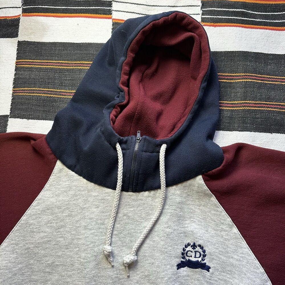 Vintage Christian Dior Monsieur Color Block Hoodie 90s Streetwear Embroidered XL - Picture 6 of 16